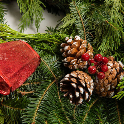 22" Wreath with Pinecones & Berries