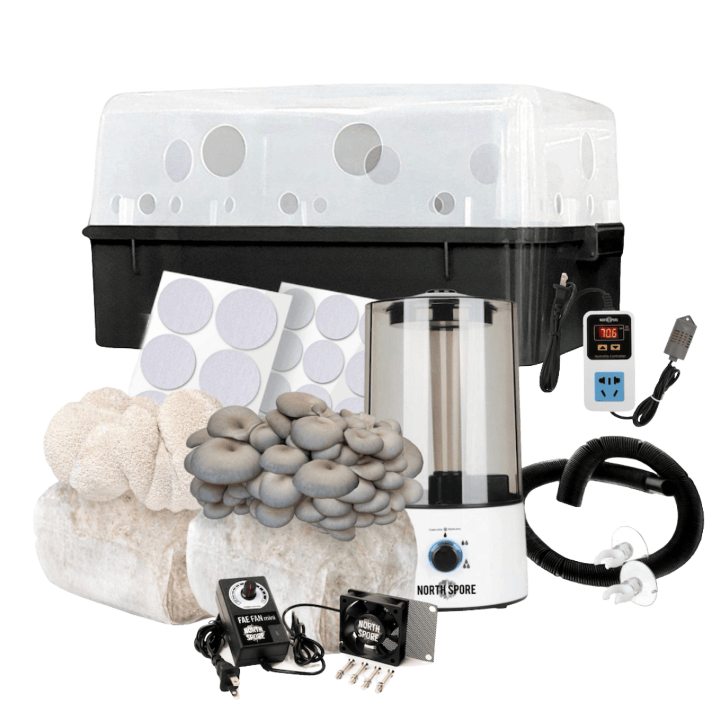 Automated 'Boomr Bin' + Fruiting Blocks Monotub Mushroom Grow Kit