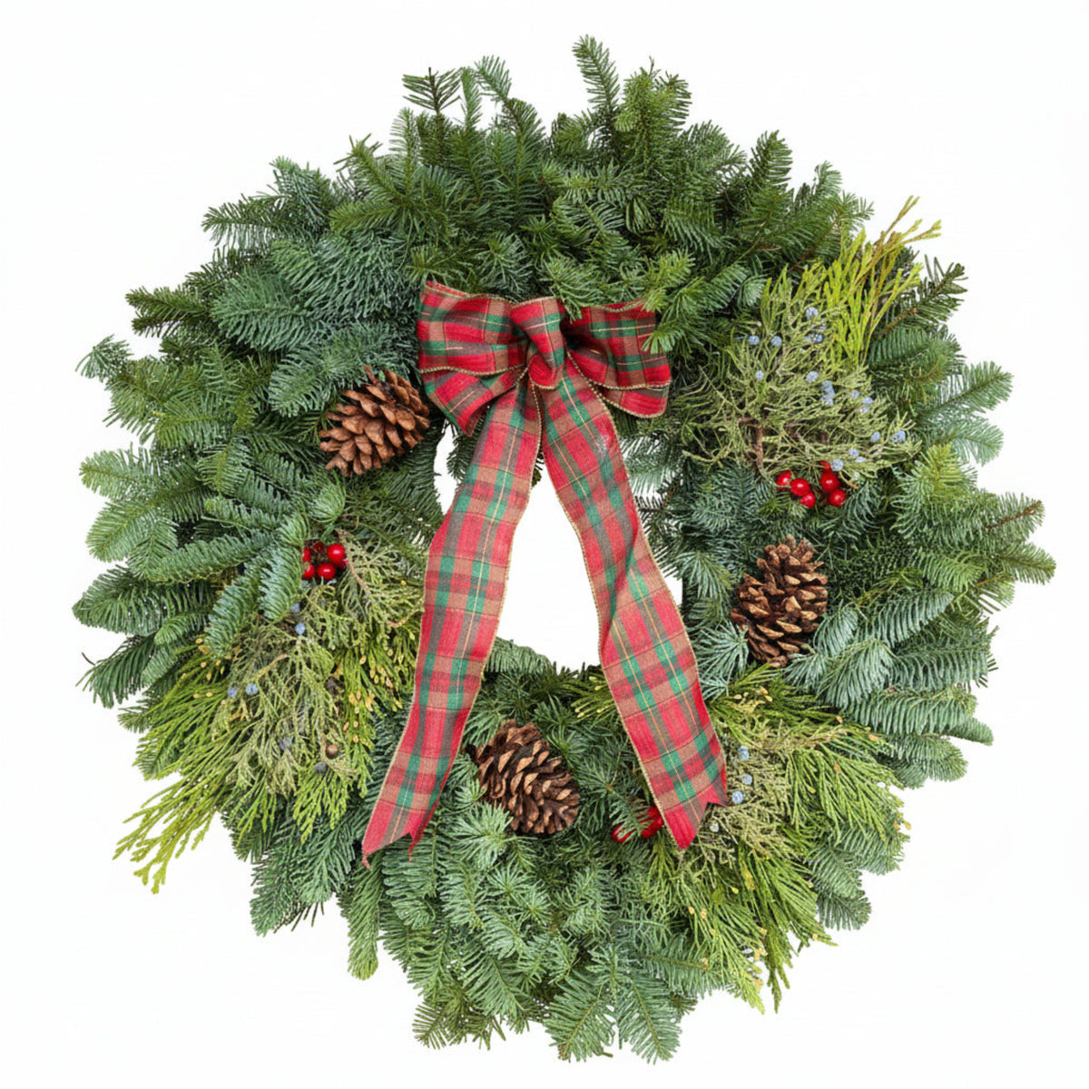 Mixed Greens Holiday Wreath