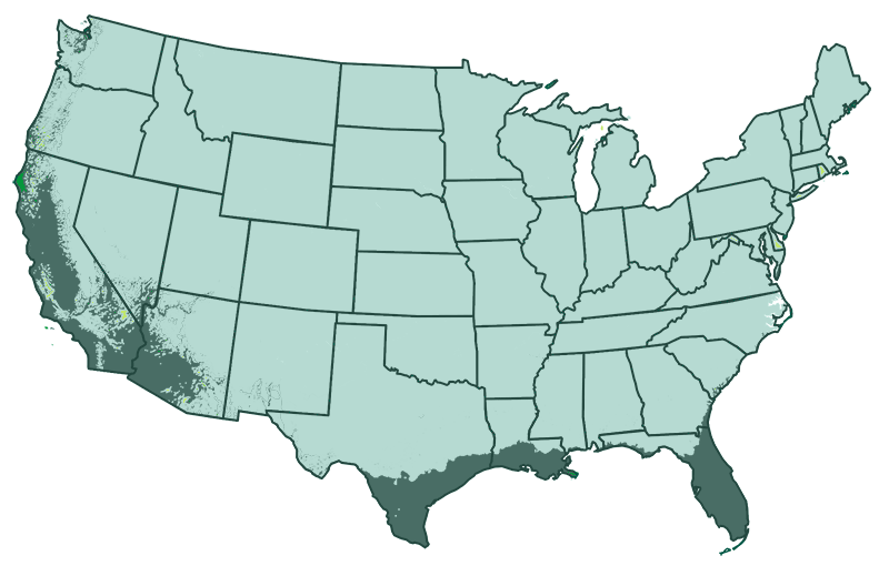 USDA hardiness zone map for zones 3-11 patio / 9-11 outdoors