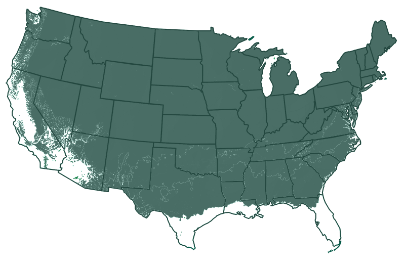 USDA hardiness zone map for zones 3-8 outdoors