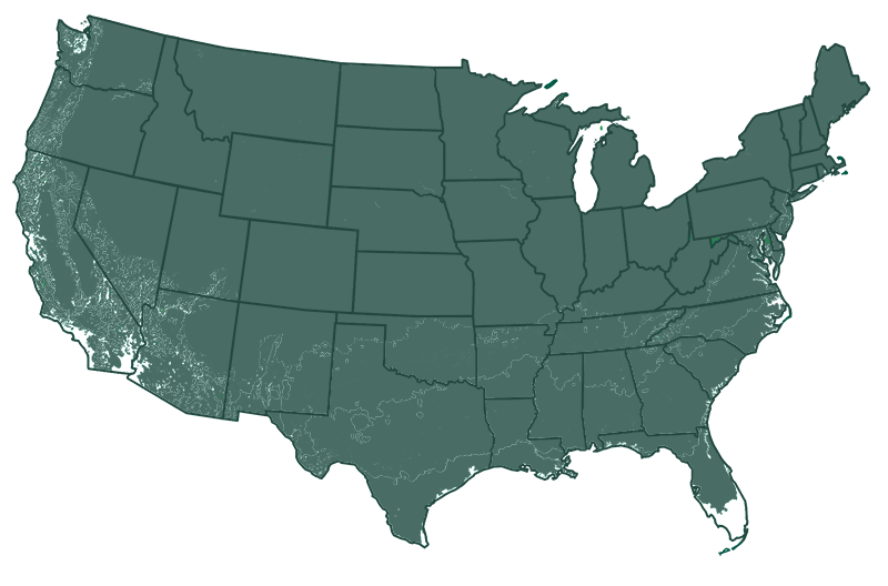 USDA hardiness zone map for zones 3-9 outdoors