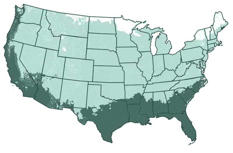 USDA hardiness zone map for zones 4-11 patio / 8-11 outdoors