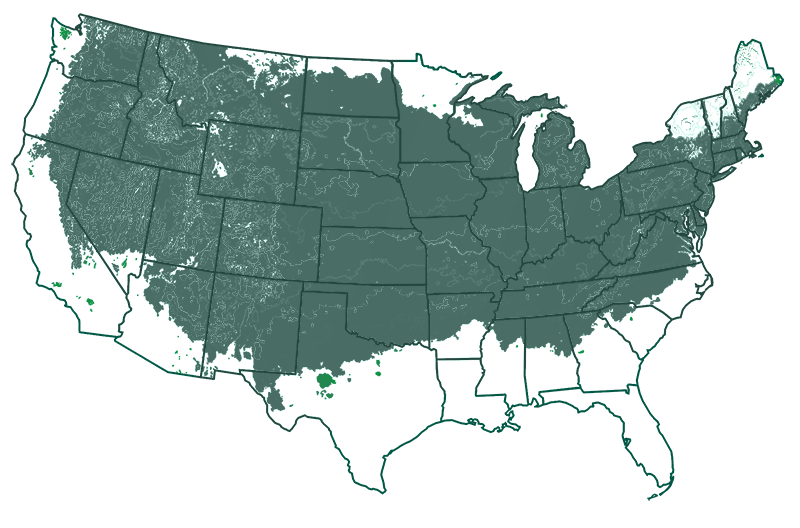 USDA hardiness zone map for zones 4-7 outdoors