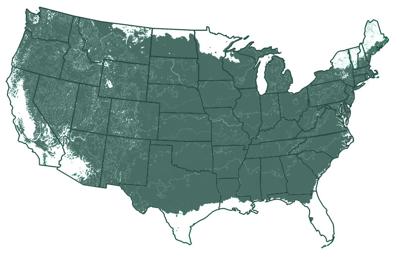 USDA hardiness zone map for zones 4-8 outdoors