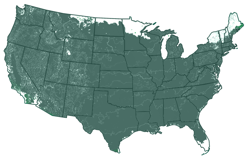 USDA hardiness zone map for zones 4-9 outdoors