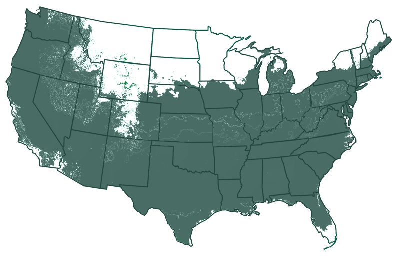 USDA hardiness zone map for zones 5-9 outdoors