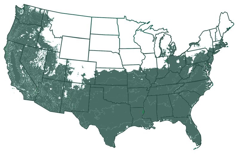USDA hardiness zone map for zones 6-10 outdoors