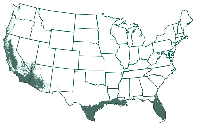 USDA hardiness zone map for zones 4-11 patio / 9-11 outdoors